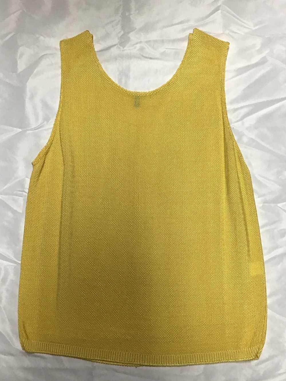 Lightweight Yellow Knit Long Tank Top